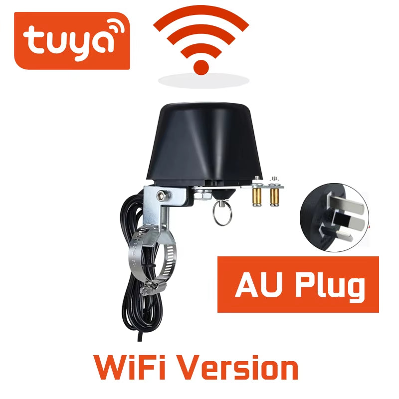 Tuya Wifi/Zigbee Smart Valve Controller for Water Gas Pipeline Auto Shut on off Compatible with Alexa Google Assistant