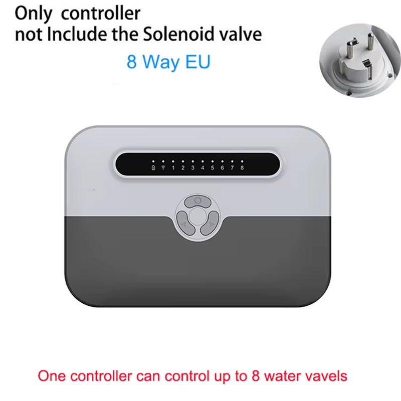 WIFI Smart Garden Irrigation Watering Timer Irrigation Water Solenoid Valve 4/6/8-Way Programmable Drip Garden Watering System