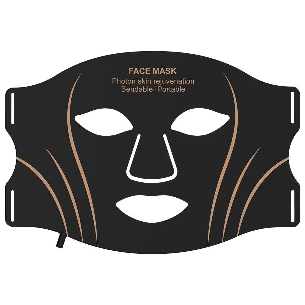 7 Color LED Face Mask with Neck Wireless Portable Red Light Therapy for Anti-Aging, Wrinkles, Skin Rejuvenation, Home Use