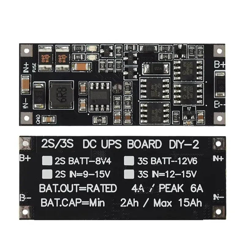 AAAEL-2X DC 12V/15V 50W 4A UPS Power Supply Module Uninterruptible Power Control Board 3S Charging Step Up Protection Module