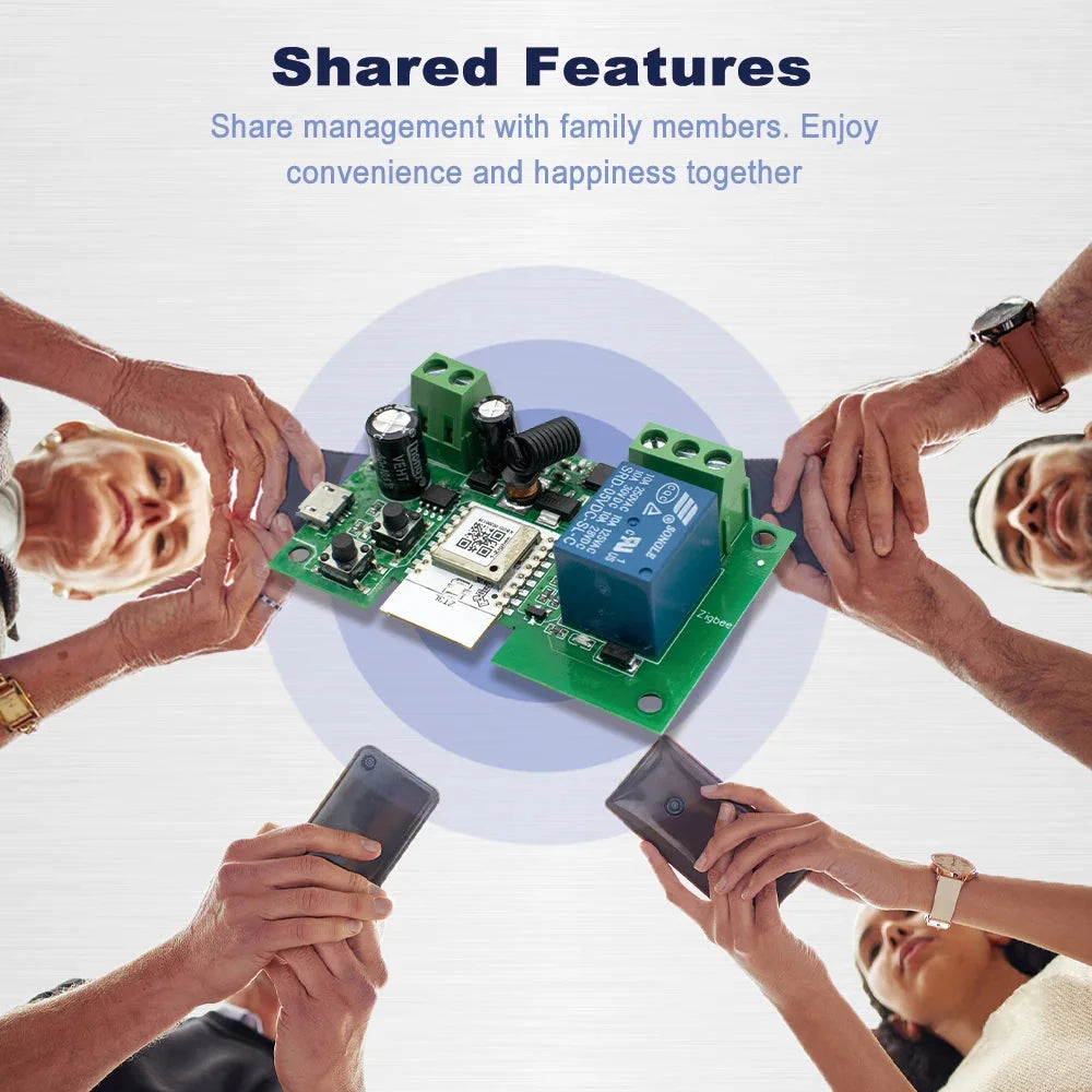 Zigbee Smart 1 way Controller Remote Control Switch Garage One Relay Module with RF433 Intelligent Circuit breaker Timer Alexa