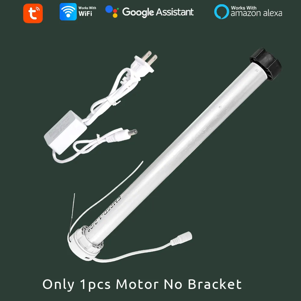 Tuya WiFi Mini Motorize Roller Blind Motor Smart life App Shutter Shade Engine For 38mm Tube Voice Smart Control Home Automation