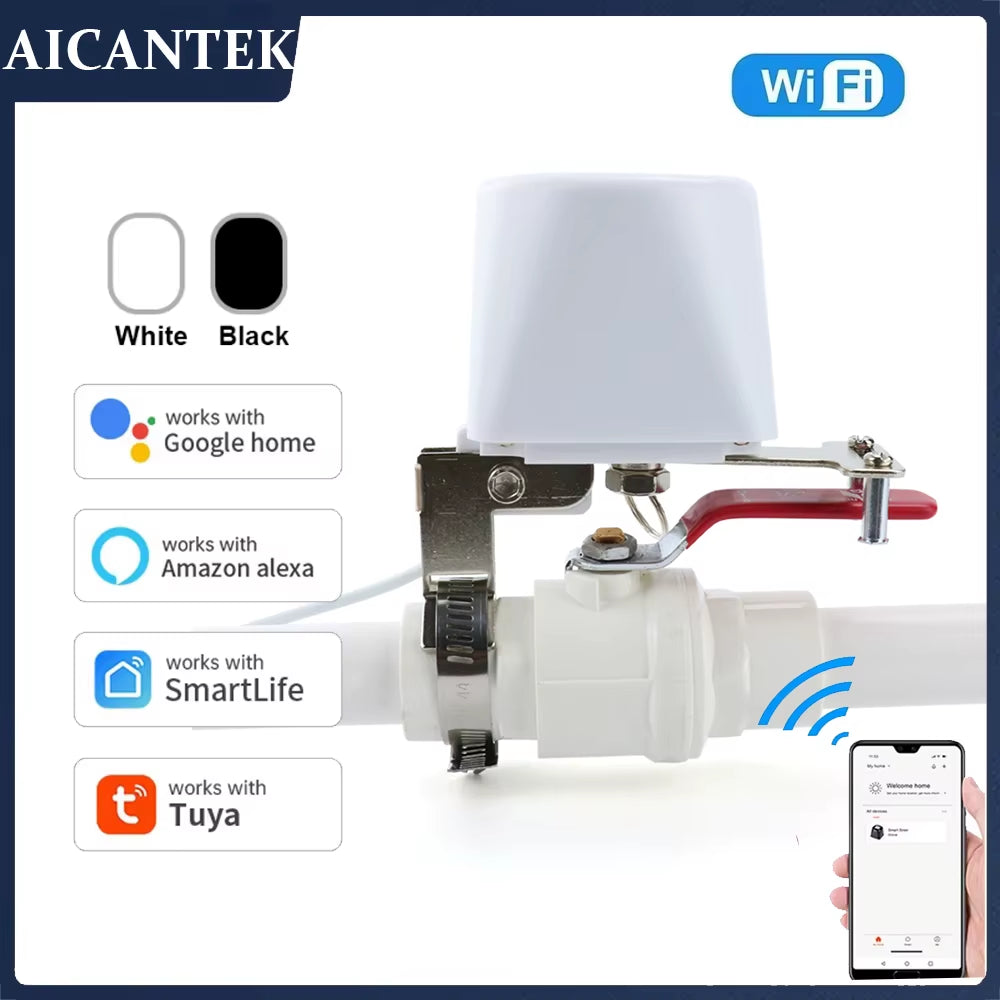 Tuya Wifi Water Valve Wireless Gas Shut-Off Timer Garden Faucet Controller Smart Life APP Voice Control with Alexa Google Home
