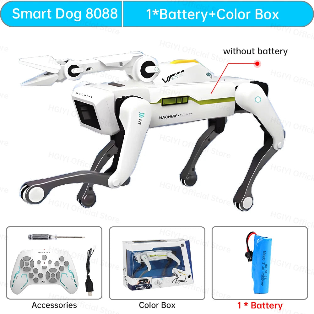 Teeggi Electric RC Intelligent Robot Dog with Clip Multifunction RC Mechanical Dog Educational Toy Bionic Smart Robot Toy Gift