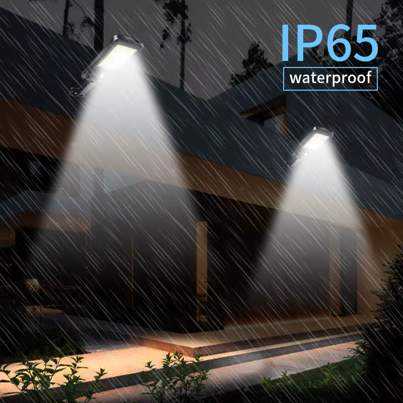 1500W IPX65 Waterproof Solar Light PIR Motion Sensor Garden Wall Outdoor Indoor Solar Street Smart Lamp with Remote Control