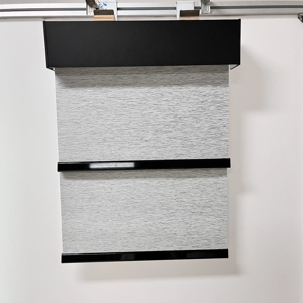 Mechanical Motor Dual Layer zebra Shade Two Tubes up Rail Roller Window Blinds Double Roller Blinds