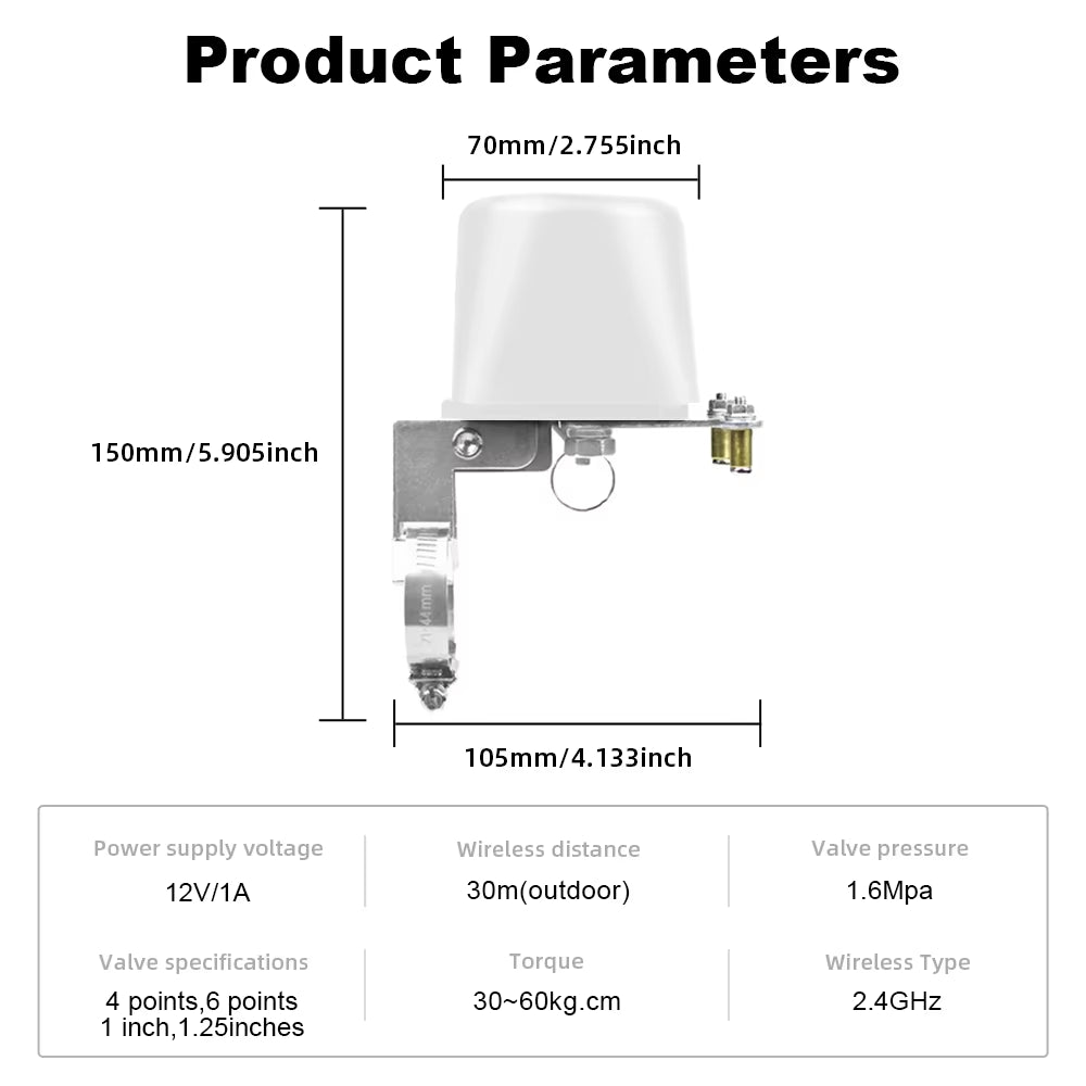 Tuya Wifi Water Valve Gas Shutoff Ball Valve Timer Garden Smart Faucet Controller Support Alexa Google Assistant Smartlife