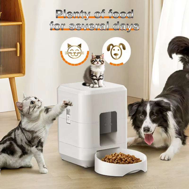 2026 New 2L Wifi Smart Pet Feeder Auto Cat and Dog Food Dispenser Remote App Controlled Slow Feed Timer Quantitative Feeding
