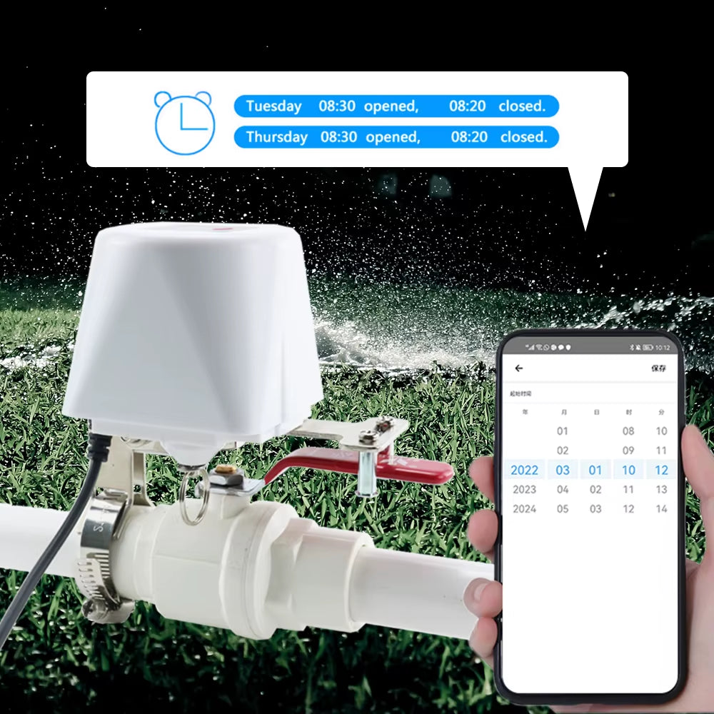 Tuya Wifi Water Valve Gas Shutoff Ball Valve Timer Garden Smart Faucet Controller Support Alexa Google Assistant Smartlife
