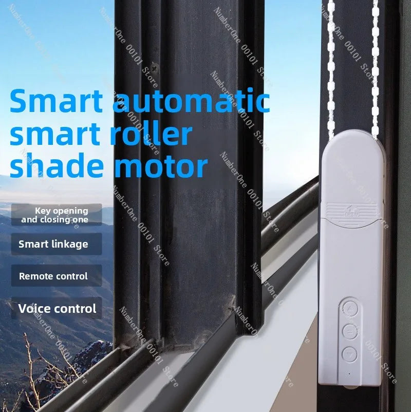 Bluetooth Smart Drawstring Curtain Motor Automatic Tuya Remote Control Zigbee Electric Bead Roller Blinds Motor