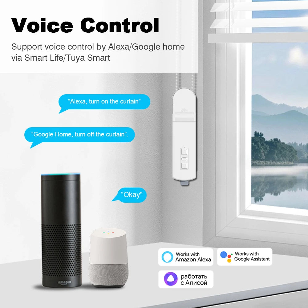 Manhot Smart Electric Curtain Motor Chain Roller