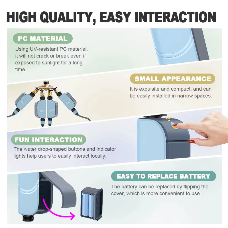 Tuya WIFI Smart Garden Watering Timer Valve Home Outdoor Irrigation Remote Automatic Garden Watering Control Tool Alexa Google