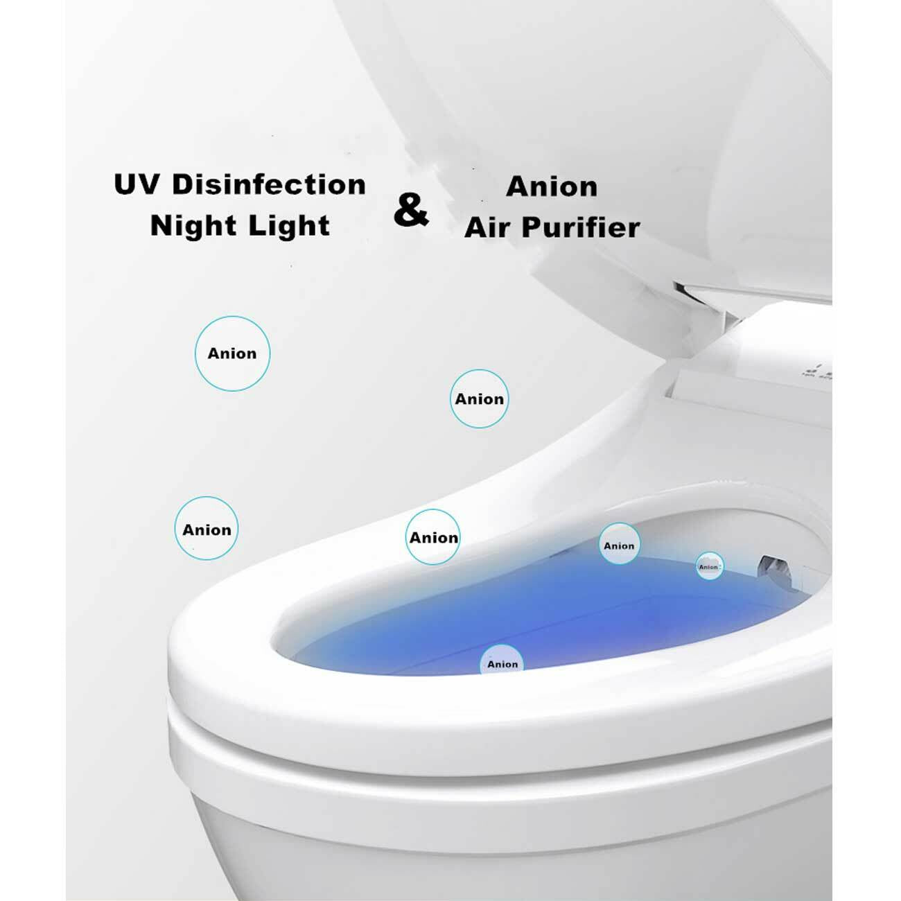 Smart Toilet Seat Bidet Electric Washlet Cover Remote Control Heated Water Clean