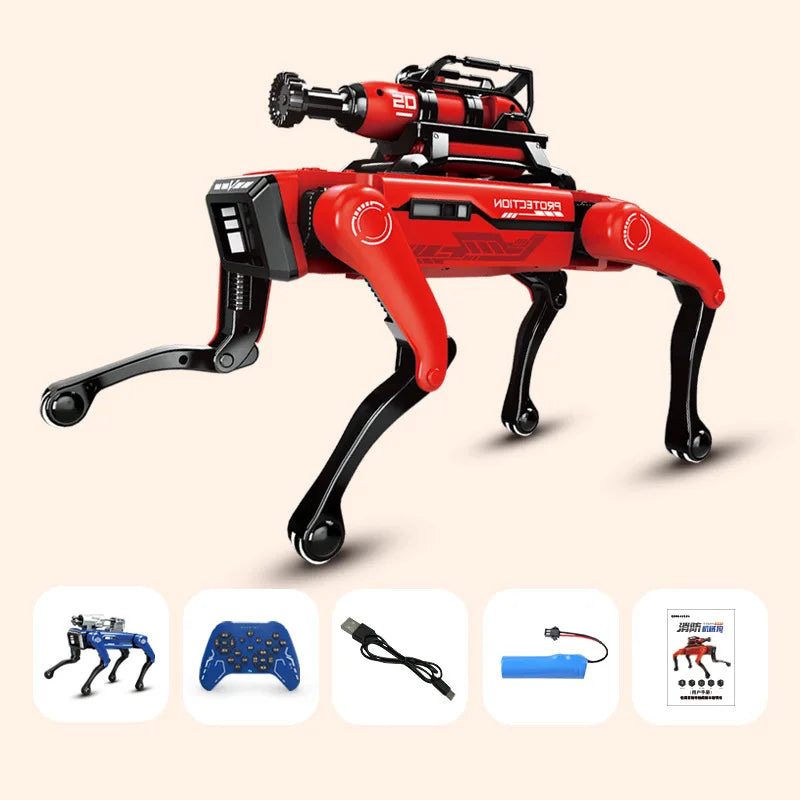 AI Robot Dog Intelligent Firefighting Robot Dog AI Electronic Pet Voice Interaction Remote Control Robot Children's Toy
