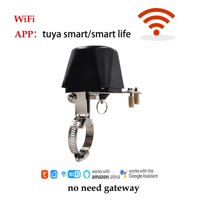 Smart Home Automation Control Valve Tuya Zigbee Wireless Control Gas Water Valve for Gas Work with Alexa,Google Assistant