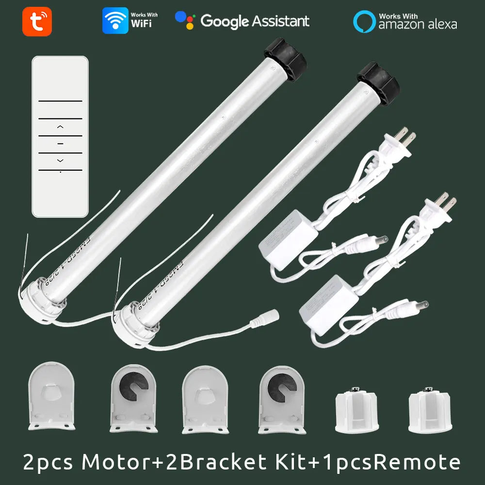 Tuya WiFi Mini Motorize Roller Blind Motor Smart life App Shutter Shade Engine For 38mm Tube Voice Smart Control Home Automation
