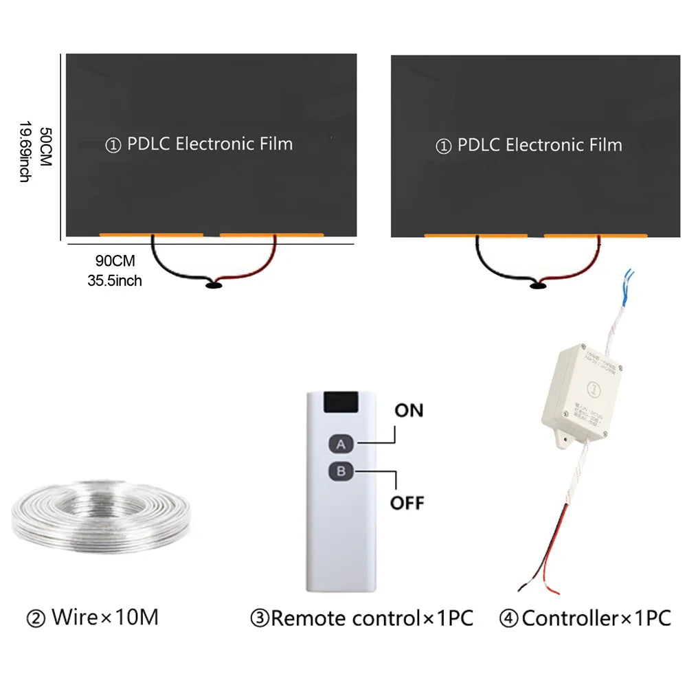 Smart PDLC Privacy Car Window Film Tint PVC Electric Tint Film Remote Control Electrochromic Film for Body Vehicle Window