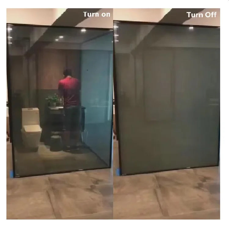 Modern Black Self-Adhesive PDLC Smart Film for Glass Privacy Switchable Remote Control PET for Apartment Hotel Decorative