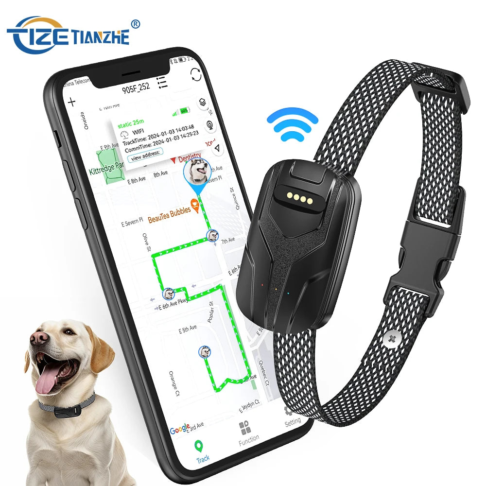 TIZE 4G Tracking Smart Geo Fencing Pet Collar