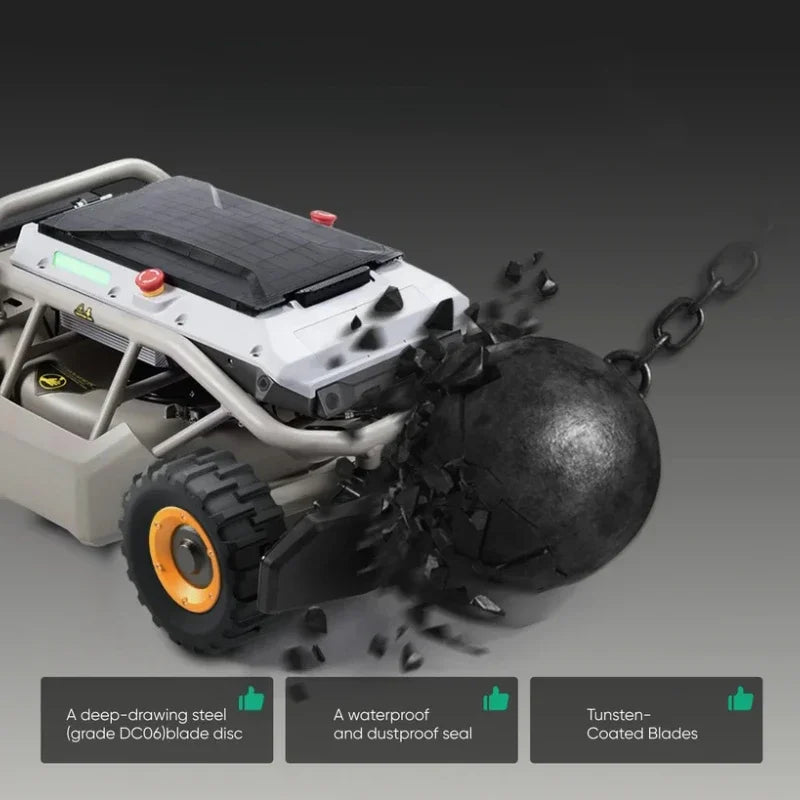 Customized Remote Control Lawn Mower 4WD 85% 40°Slope(Wide Wheels Edition) Cutter for Steep Slopes Smart Remote Mower