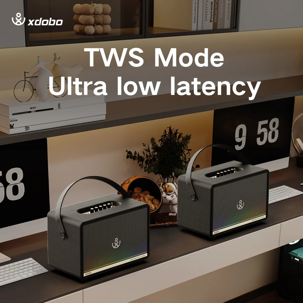 300W Deep Bass XDOBO Speaker Subwoofer Soundbar With 2Microphones Home Karaoke Smart TV Outdoor Camping Party Live Stage Speaker