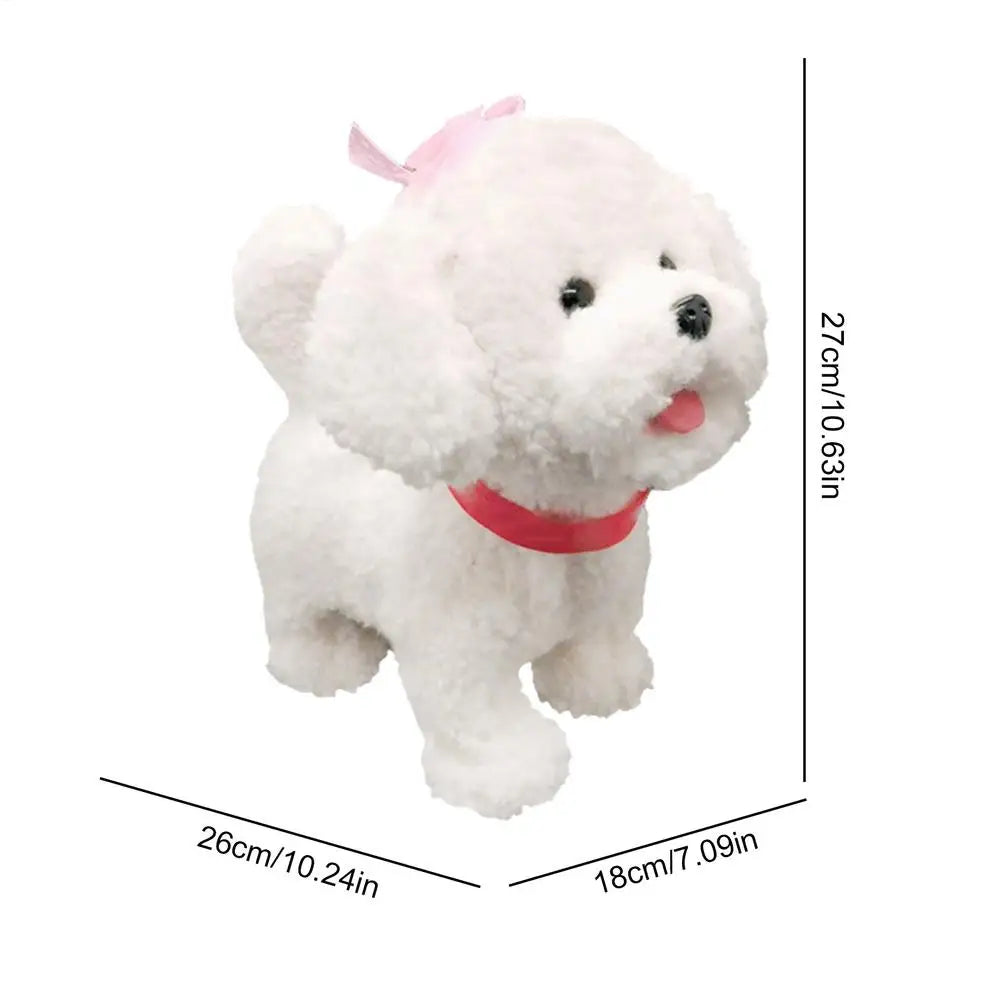 Realistic Robot Dog Plush Soft Smart Toy Touch Sensing Ai Robot Dog With Voice Mimic For Kids Boys Girls New Year Birthday Gifts