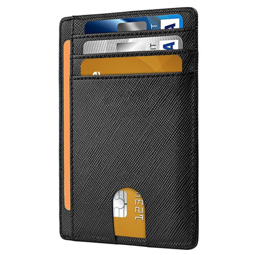 Mens Leather Slim Wallet Credit Card Holder RFID Blocking Pocket ID