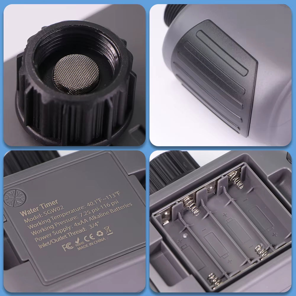 2-Way Wifi/Bluetooth Compatible Timer Automatic Programming US EU UK AU Plug Garden Irrigation System Watering Smart Controller