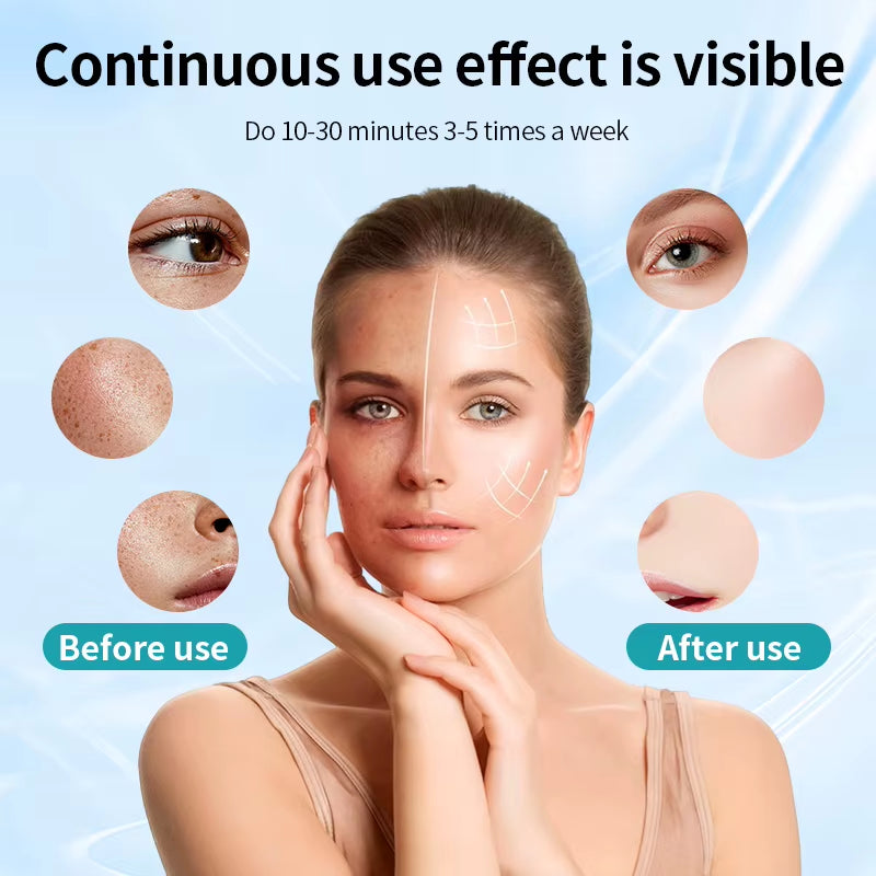 7 Colors LED Photon 630Nm Red Light Therapy Mask Face Silicone LED Mask for Anti-Aging Wrinkles Skin Rejuvenation Beauty Mask