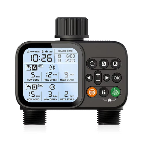 A21I-Household Solar Irrigation Timer LCD Automatic Irrigation System Outdoor Smart Garden Watering Tool Adjustable Program