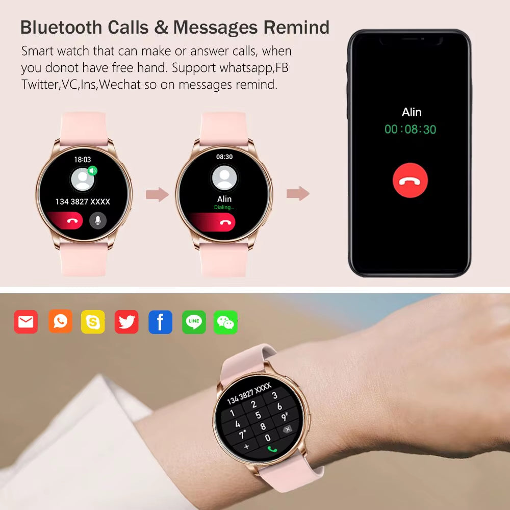 MEVADEN Bluetooth Smartwatch for Men and Women with Custom Dial, Fitness Tracker, Heart Rate Monitor, Compatible with Android and iOS - Model Y22