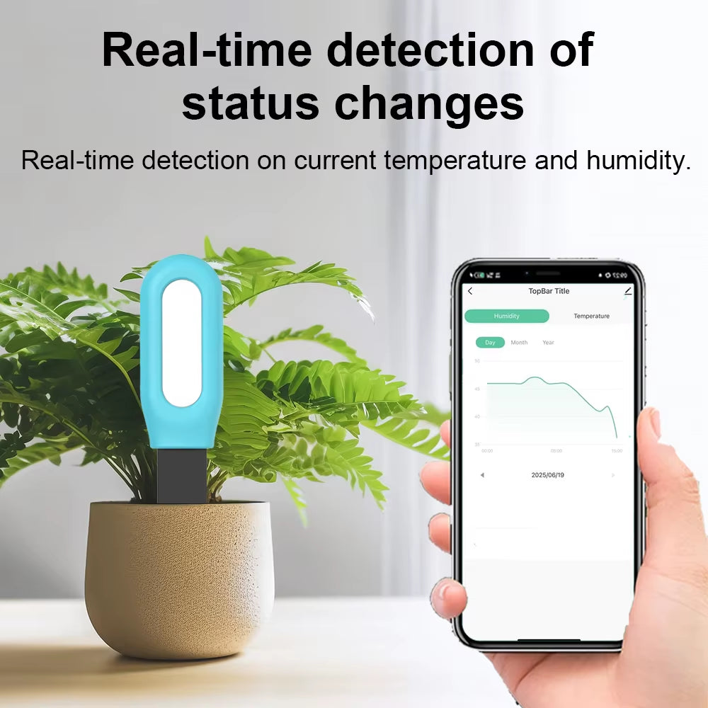 Tuya Smart Zigbee Soil Tester Temperature and Humidity Meter Waterproof Thermohygrometer Garden Automation Irrigation Detecto