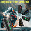 Motorcycle Helmet Bluetooth Earphones 40MM Large Speaker Earphones Smart Atmosphere Light Waterproof Noise Reduction Earphones