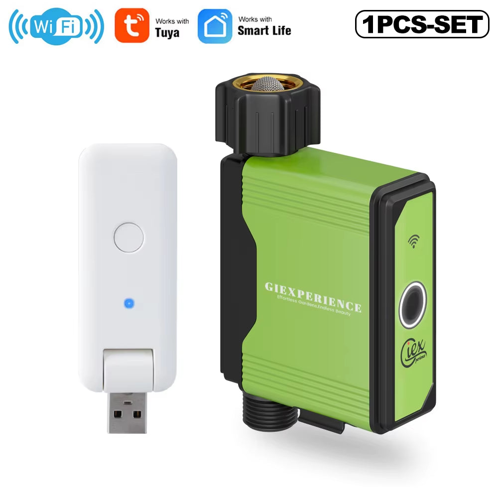 WIFI Garden Watering Timer Smart Sprinkler Drip Irrigation System Built-In Water Flow Recorder Controller TUYA