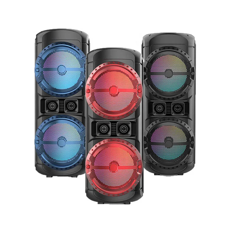 125W Outdoor Large Bluetooth Speaker Wireless Home Karaoke Subwoofer Lantern Pillar TWS Stereo Speaker Subwoofer Music Center FM