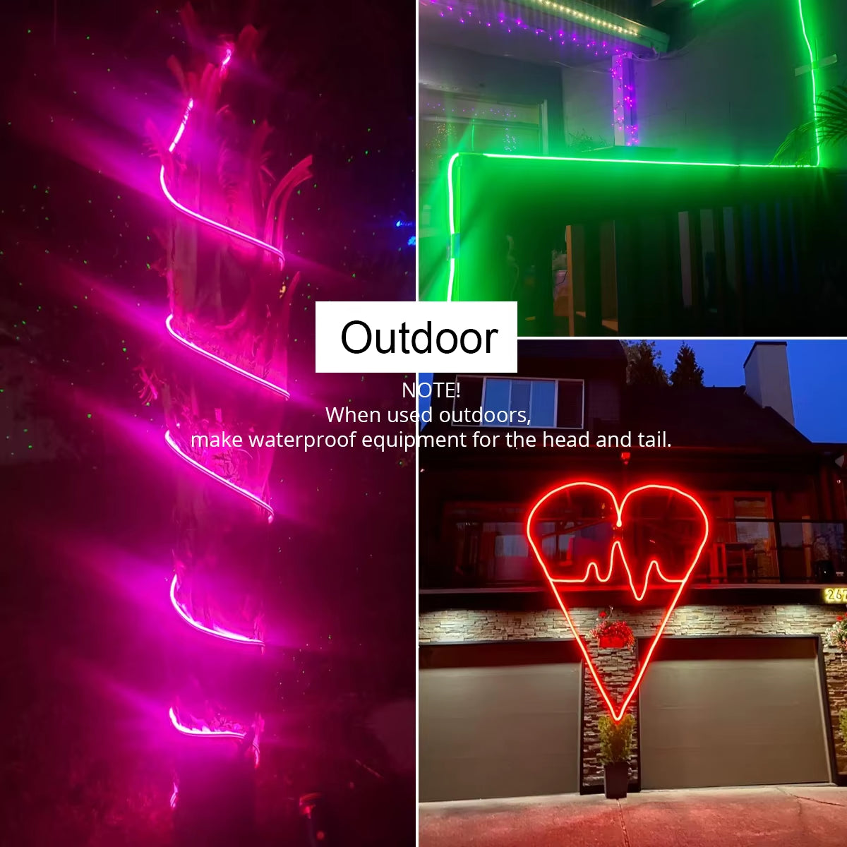 Tuya Smart Life 12V RGB Neon Light LED Strip Voice Control Neon Rope Tube Outdoor Garden Backlight Decoration Alexa Google Home