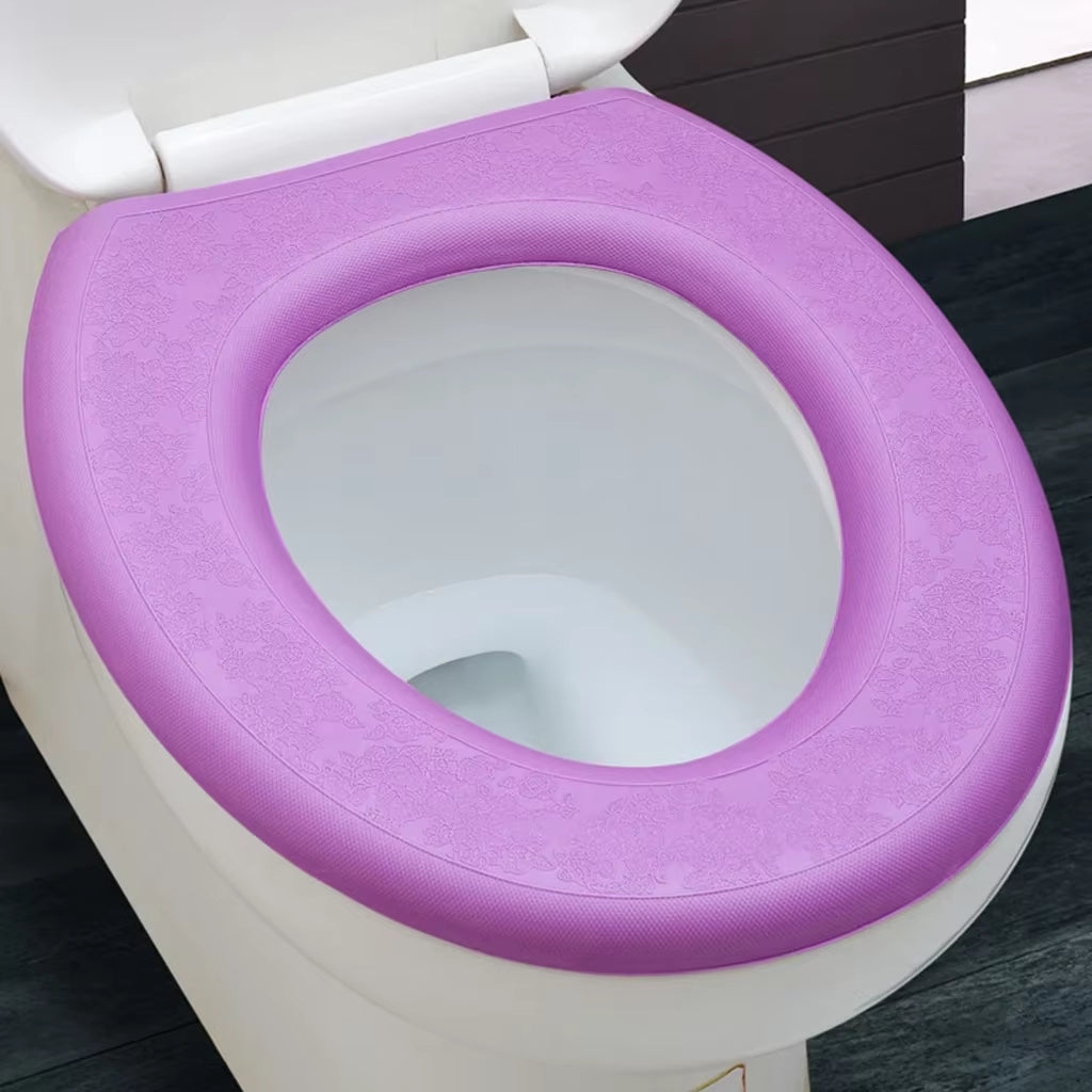 Waterpoof Soft Toilet Seat Cover Bathroom Washable Closestool Mat Pad Cushion O-Shape Toilet Seat Bidet Toilet Cover Accessories