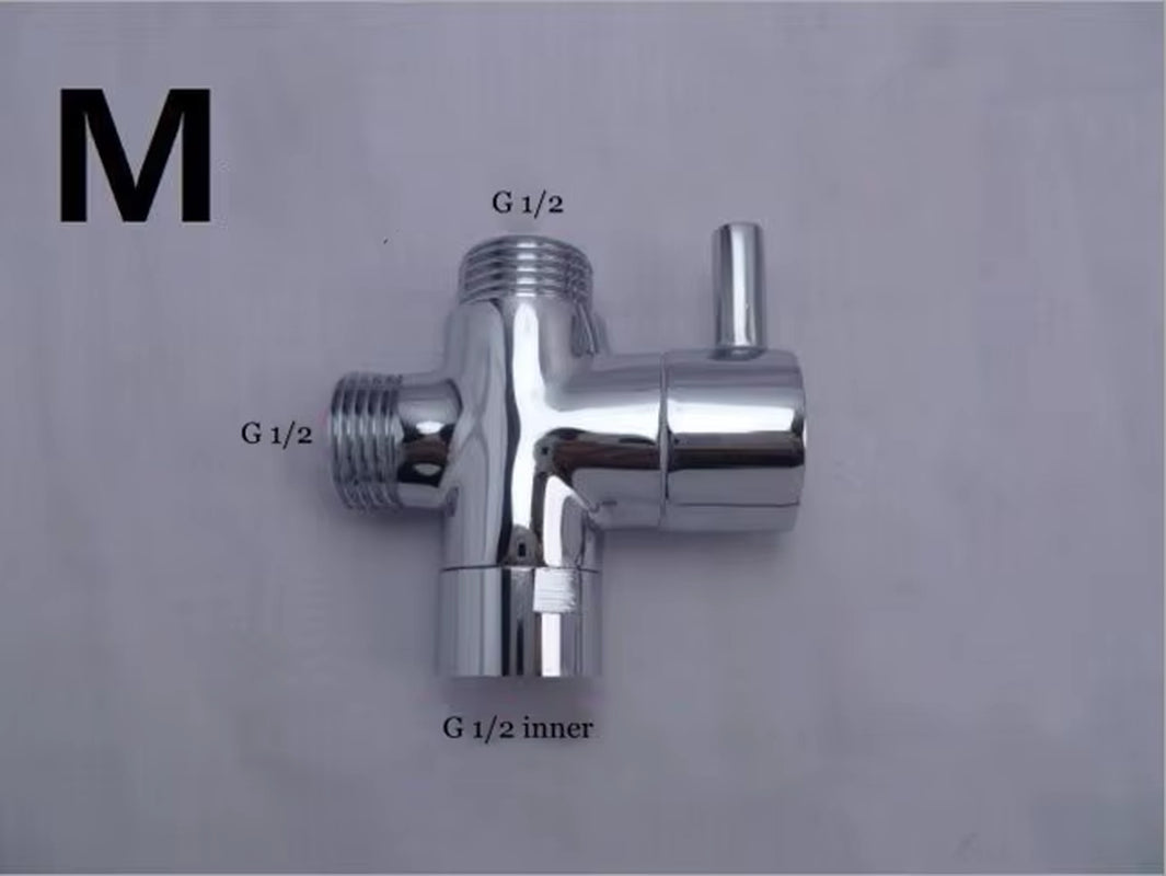 Three-Way Water Diverter T-Shaped Adapter Shower Diverters Connector Toilet Bidet Water Separator Faucet Splitter Valve