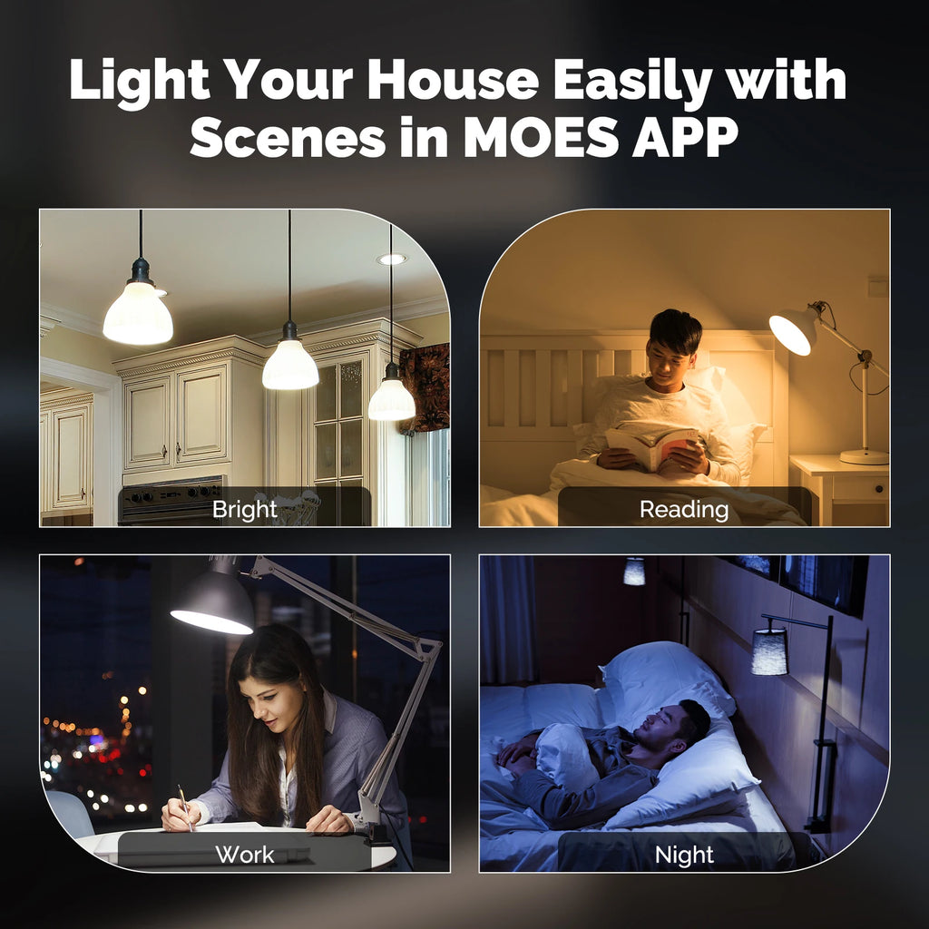 MOES Tuya Matter E27 7W Smart LED Filament Bulb 806Lm Dimmable 2700K-6500K Adjustable White Voice Control Alexa Google Home
