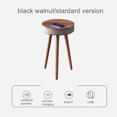 Creative Smart Coffee Table with HIFI Bluetooth Speaker Wireless Charging Nordic Style Living Room Side Table with Stereo Audio
