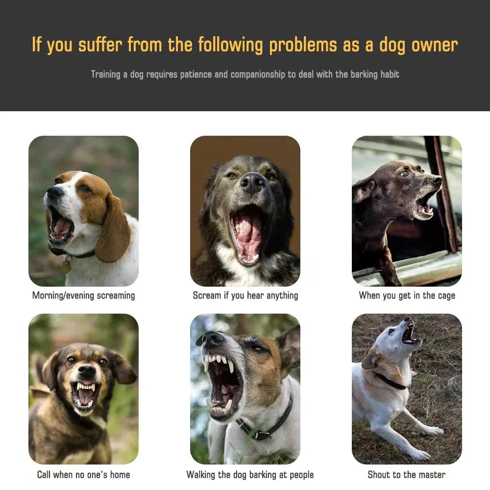 Electric Smart Automatic Training Collar Anti Barking Dog Collar Rechargeable Vibration Stop Bark Collar Device Pet Accessories