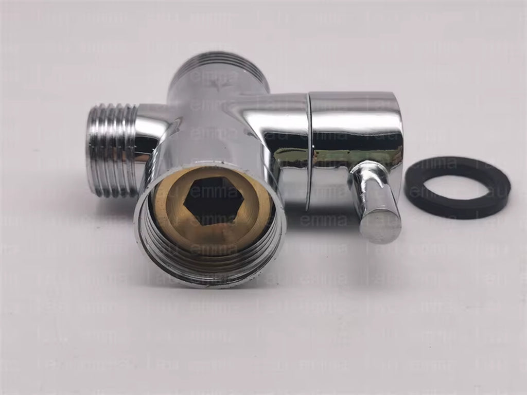Three-Way Water Diverter T-Shaped Adapter Shower Diverters Connector Toilet Bidet Water Separator Faucet Splitter Valve