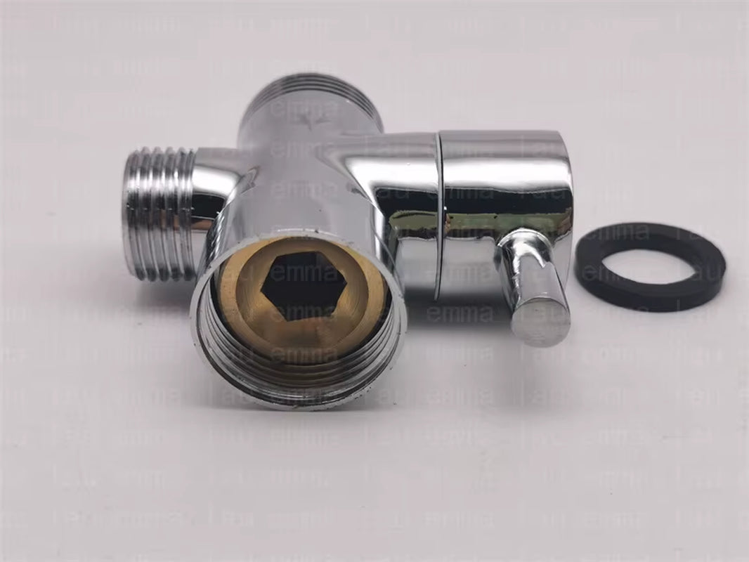 Three-Way Water Diverter T-Shaped Adapter Shower Diverters Connector Toilet Bidet Water Separator Faucet Splitter Valve