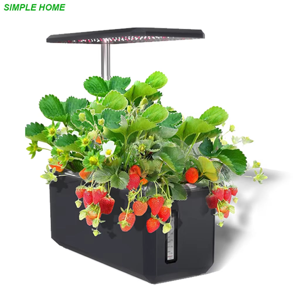Hydroponics Growing System with Indoor Plant Full Spectrum Led Grow Light Non-Toxic Soilless Smart Planting Indoor Garden
