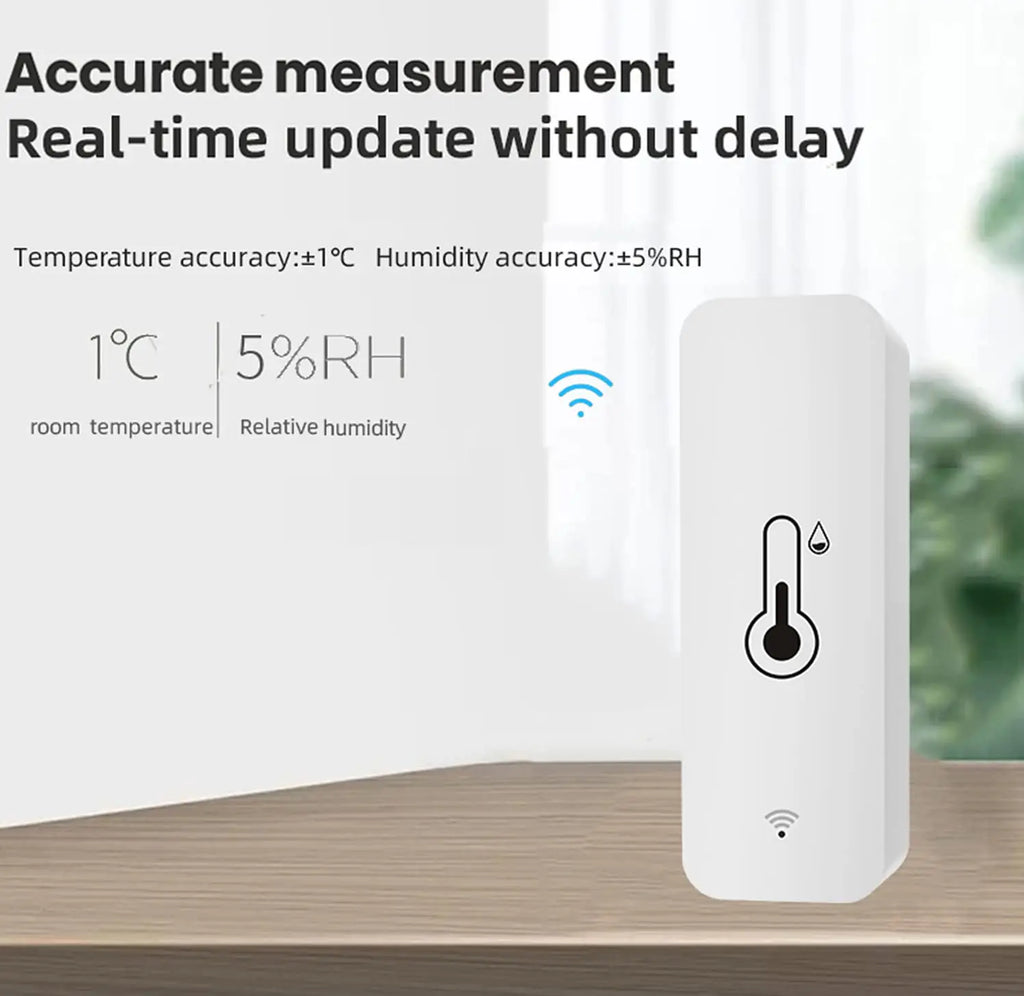 2-Pack WiFi Temp & Humidity Sensor with App Alerts, Free Data Storage, Smart Monitor for Home, Pet, Greenhouse, Works with