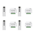 HLZS-4X Tuya Smart Life Wifi 433Mhz Blind Curtain Switch With RF Remote For Electric Roller Shutter Control, 1RC 1RE