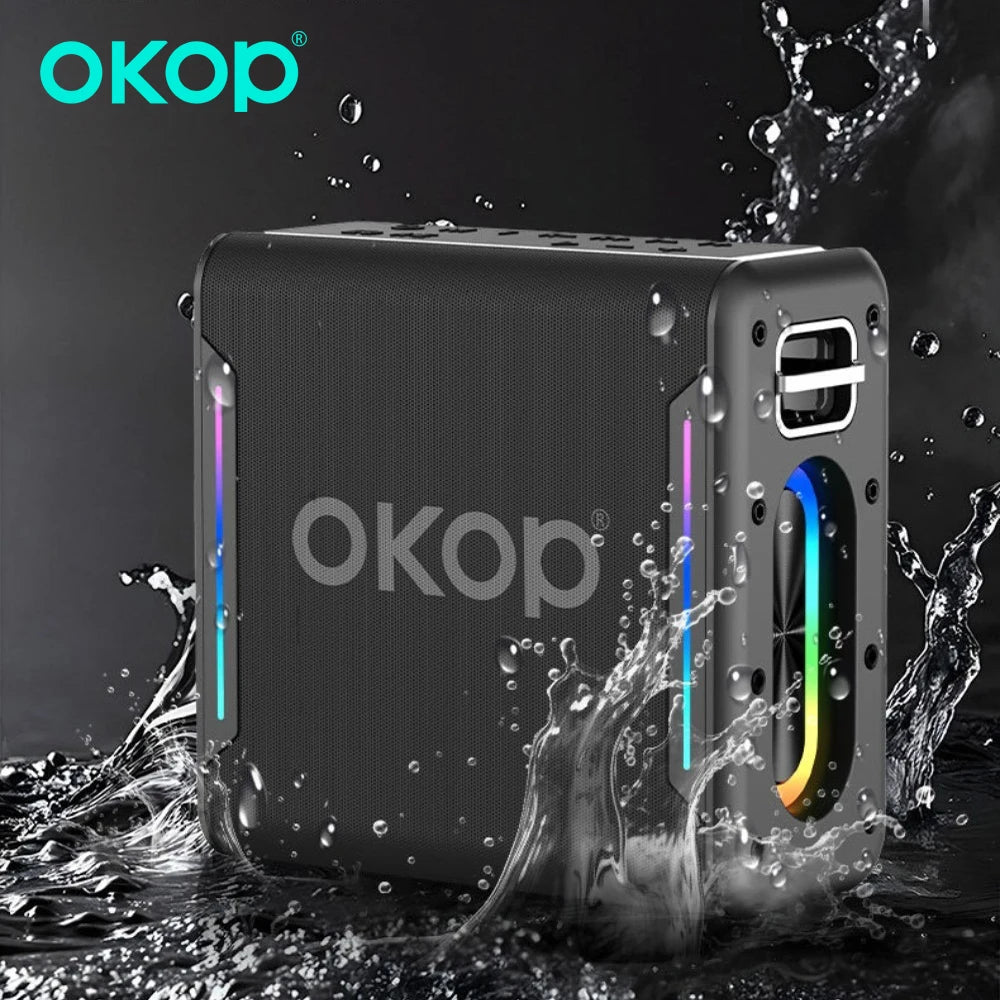 OKOP Bluetooth Speaker,Festival Party Music Speaker,Outdoor Large Volume Speaker,Portable Speaker,Microphone AI Speaker USB TF