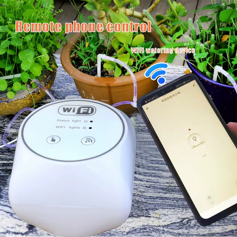 Wifi Smart Garden Irrigation Controller Plant Automatic Drip Irrigation System Mobile Phone Control Watering Timer Device Set