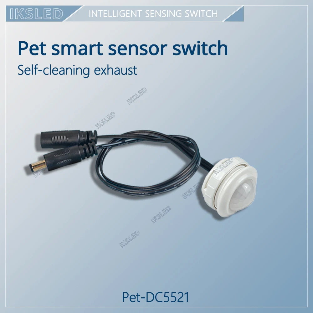 DC5-24V infrared sensing switch pet sensing cat litter box fresh air system intelligent automatic deodorization exhaust fan