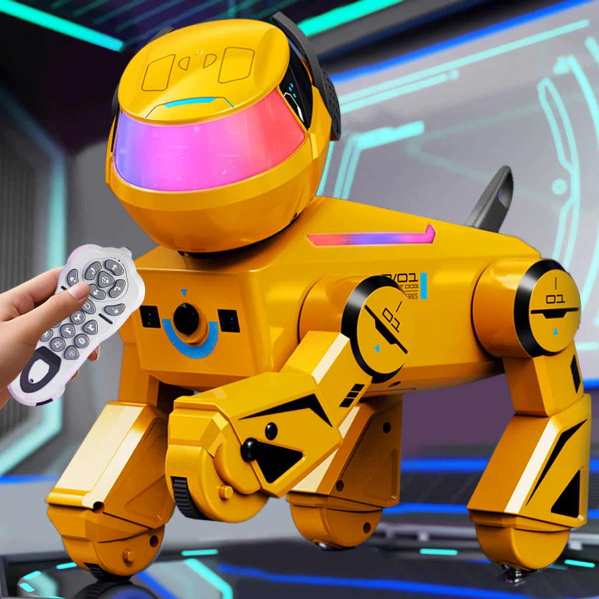 Remote Control Robot Dog Toys, Intelligent Programming Rc Toy Car Bluetooth Audio Robot Smart Interactive Stunt Music Puppy Gift